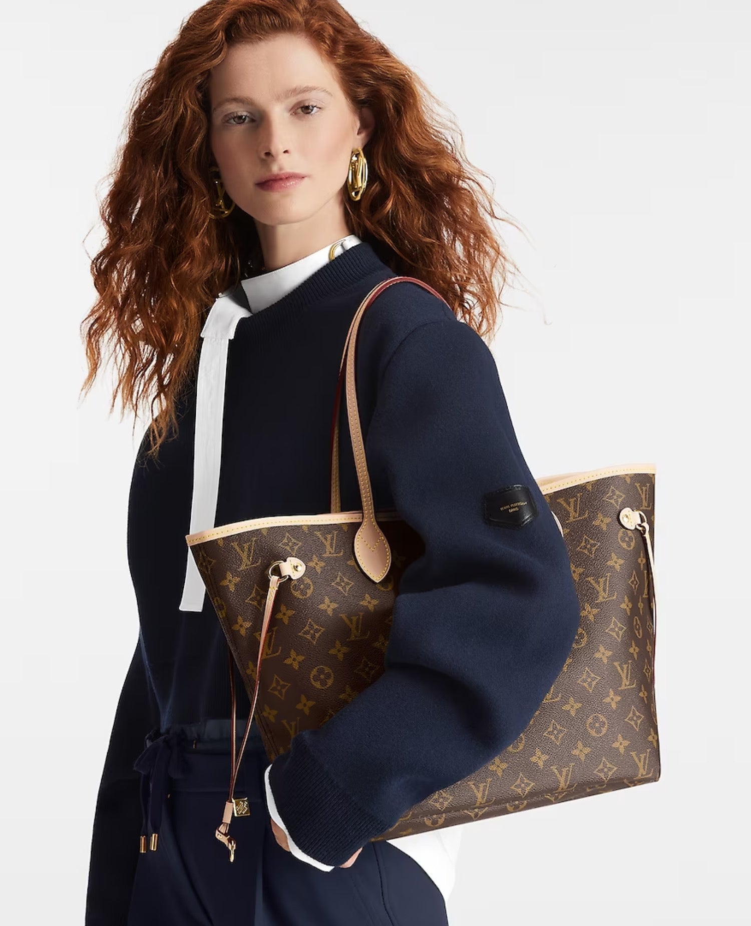 LVN Neverfull MM Monogram Beige