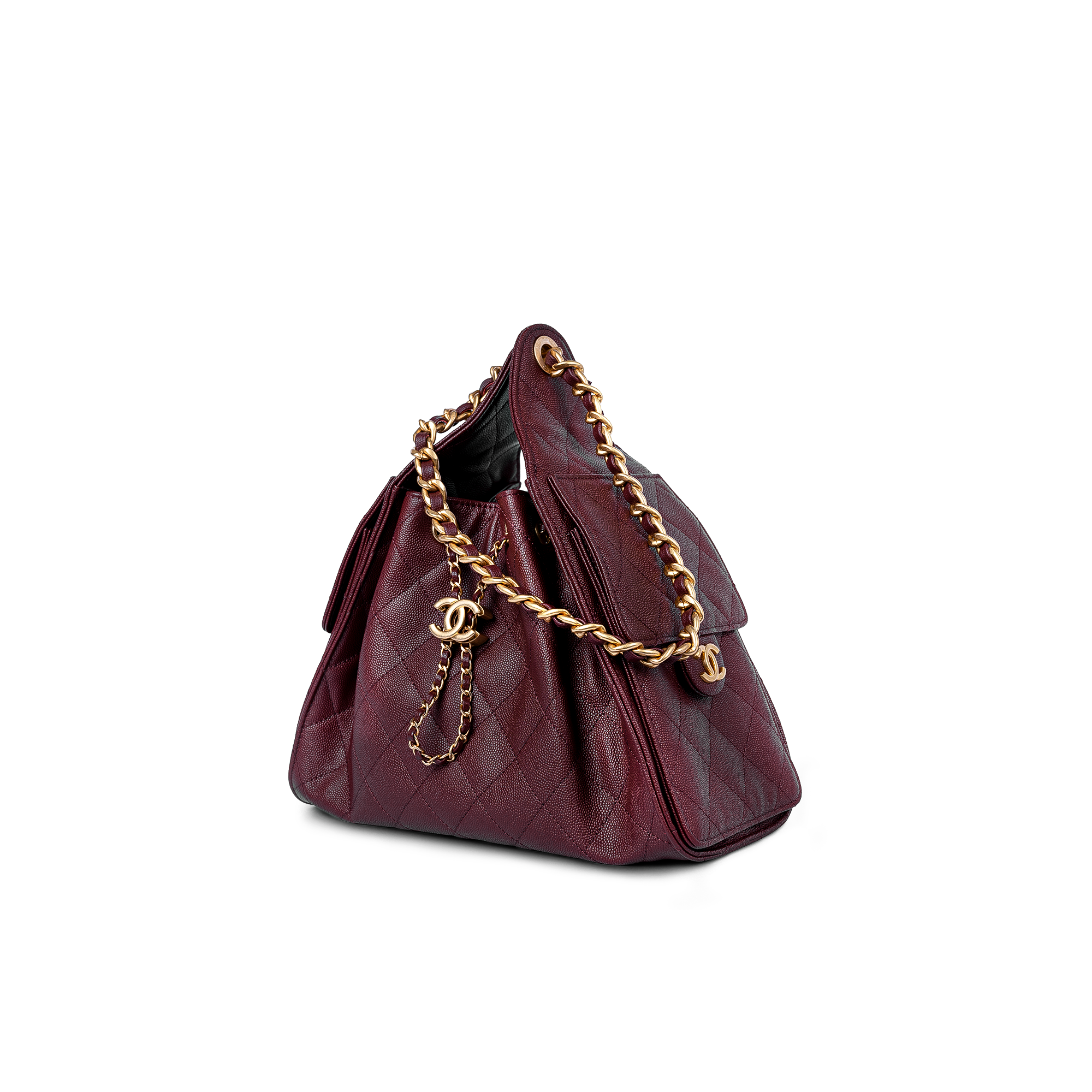 حقيبة شانيل 25 سمول عنابي