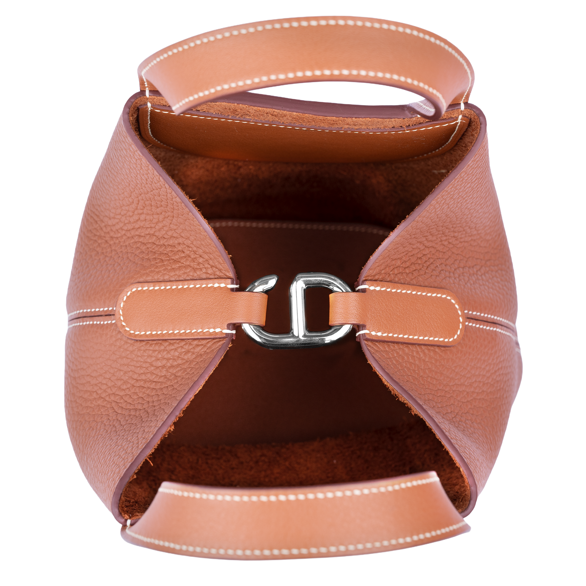 حقيبة هيرمس إن ذا لوب 18 بنية بإطارات فضية