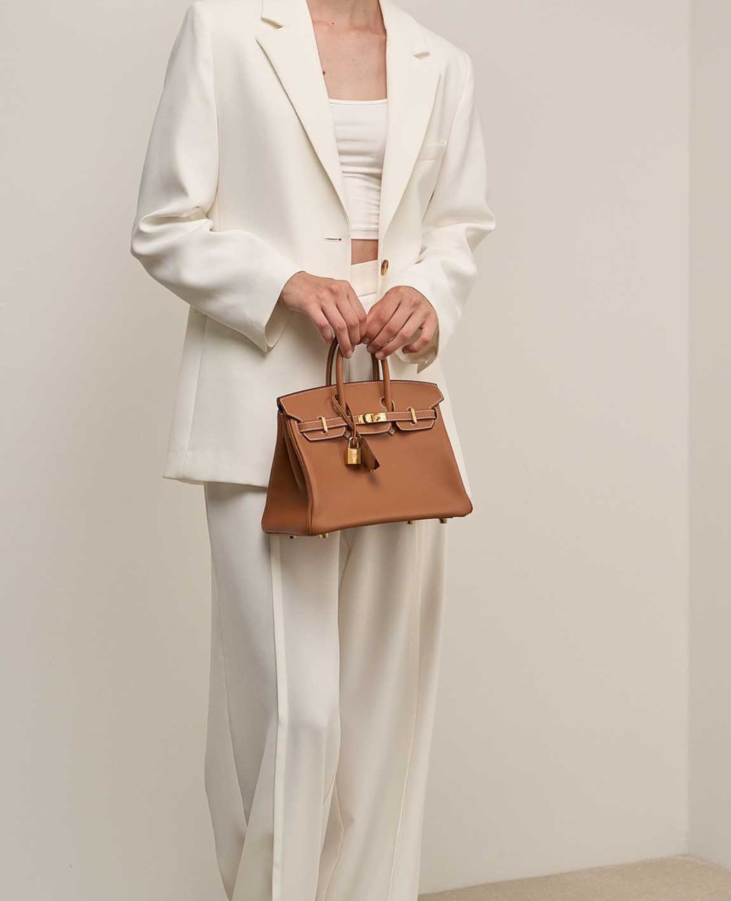 حقيبة هيرمس بيركن 25 توغو بنية بإطارات ذهبية