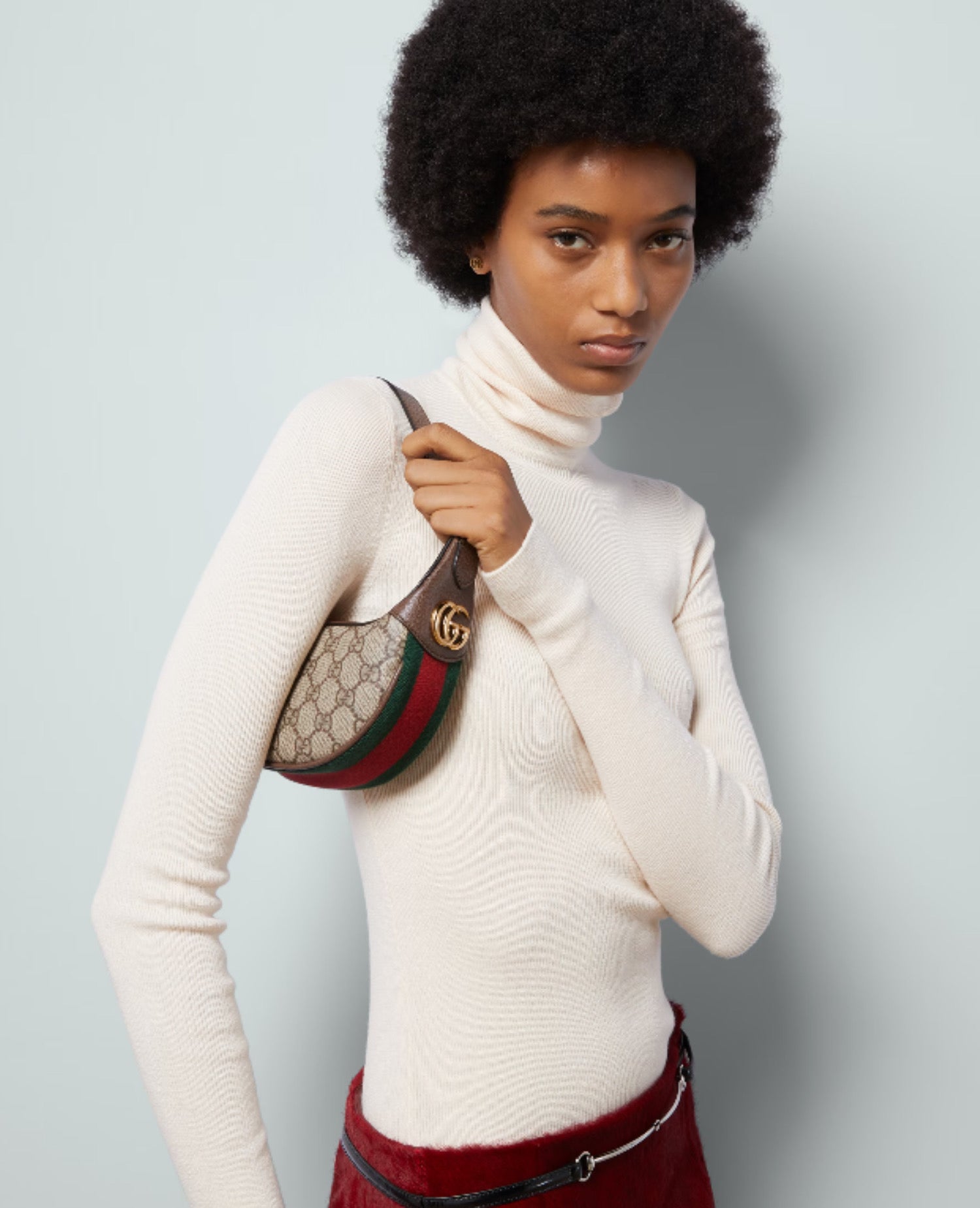 حقيبة غوتشي أوفيديا GG ميني بني