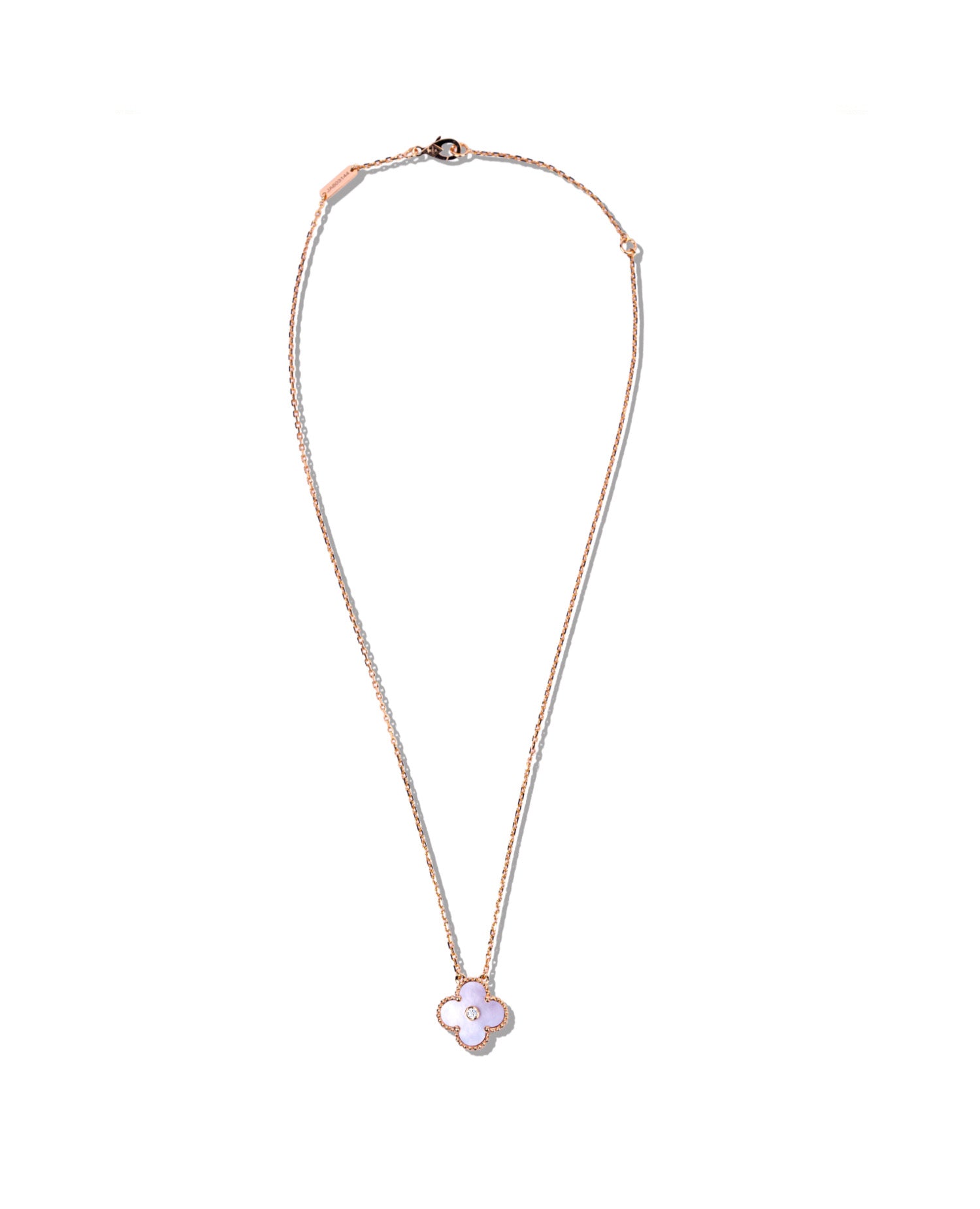 VCF Holiday Pendant 2025 Rose Gold & Pink Mother-Of-Pearl