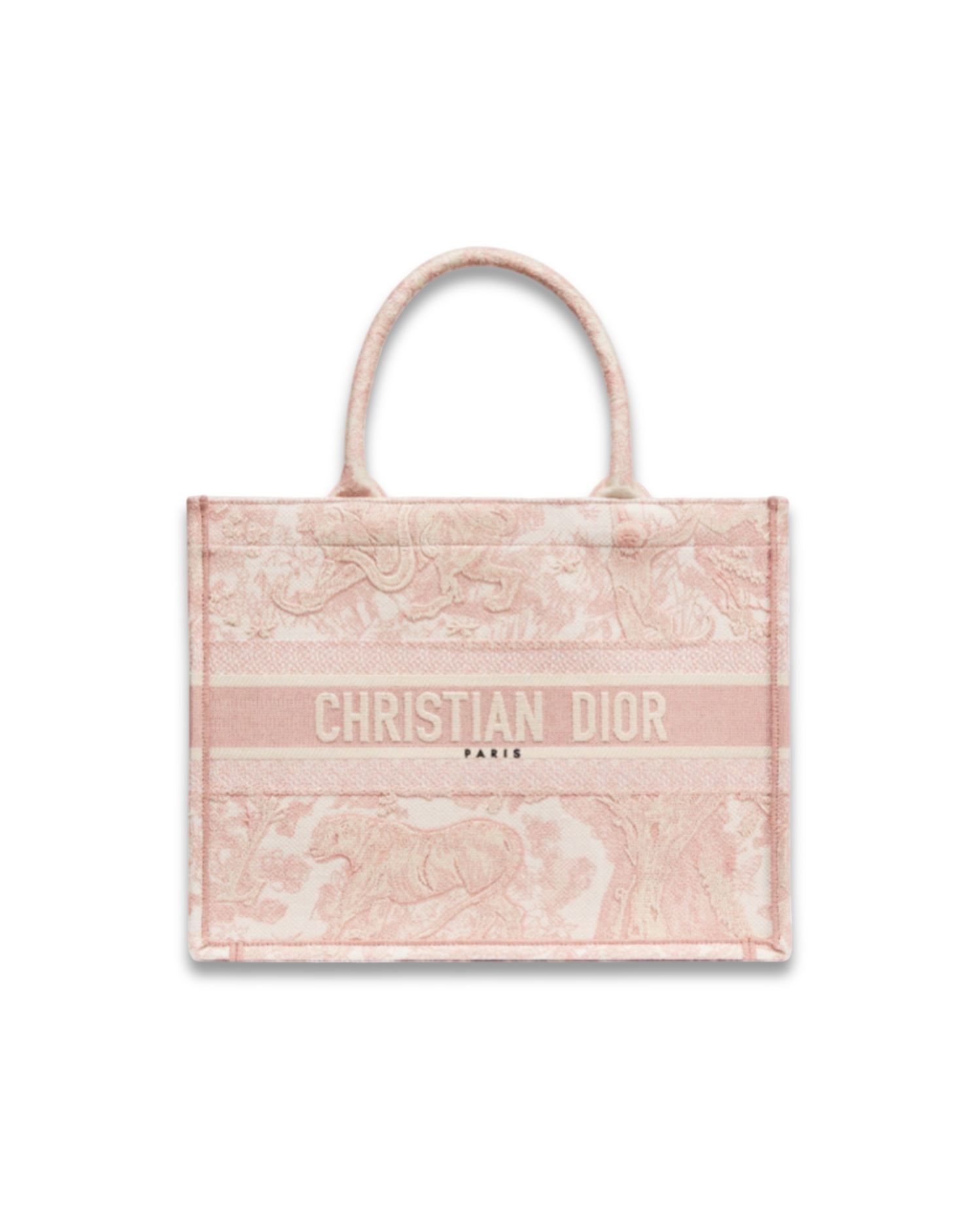 DR Medium Book Tote Bag Pink Toile