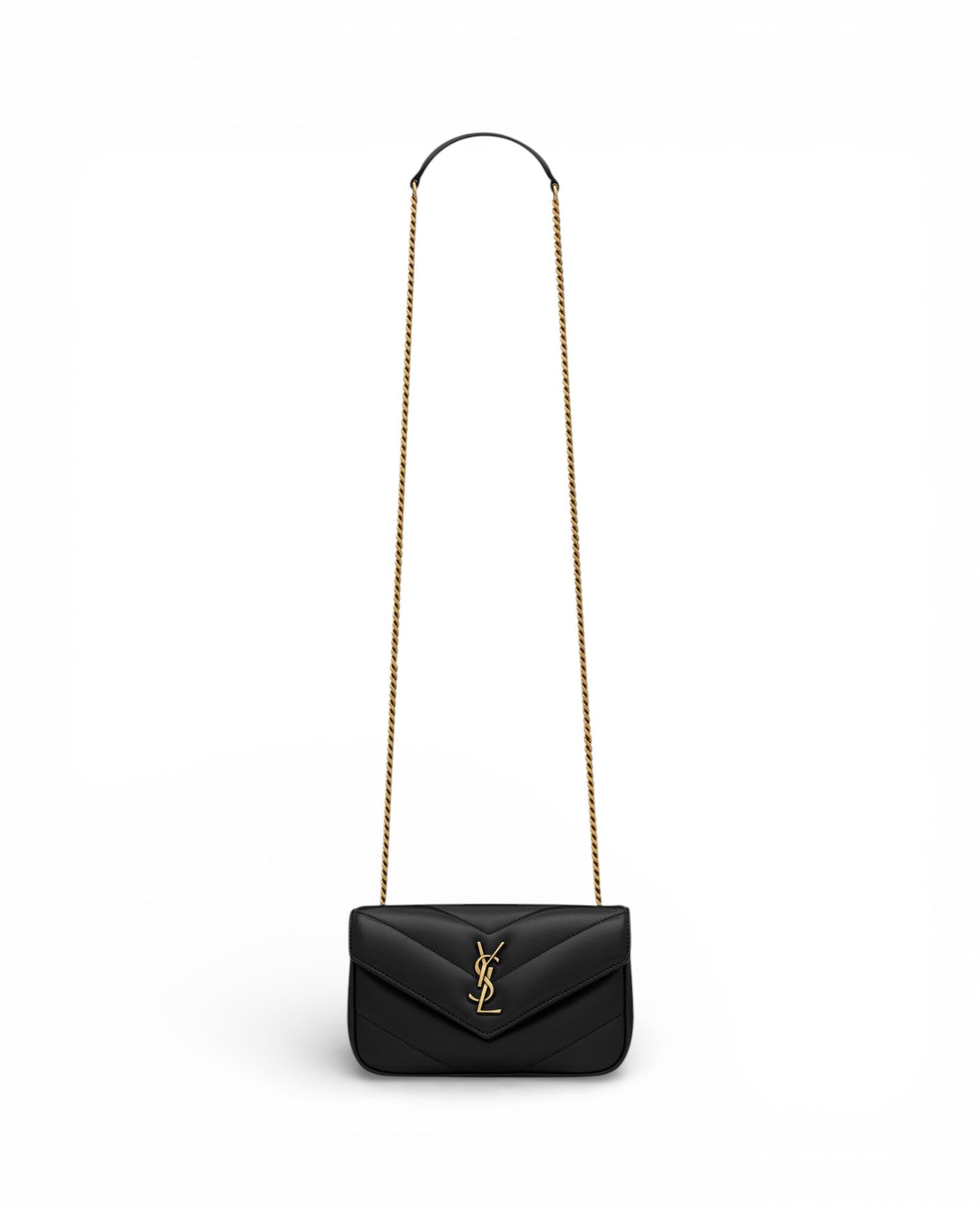 حقيبة سان لوران لولو ميني جلد أسود