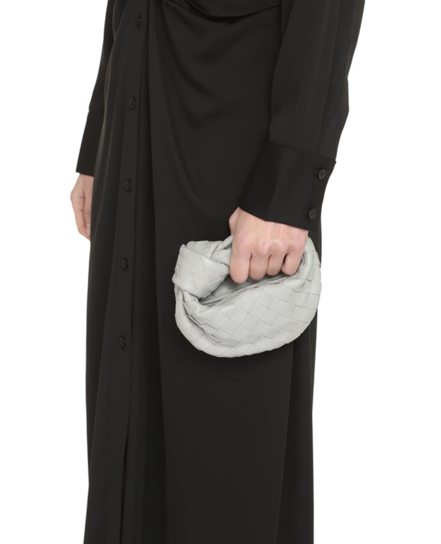 BVG Candy Jodie Intrecciato-Weave Leather Top-Handle Bag