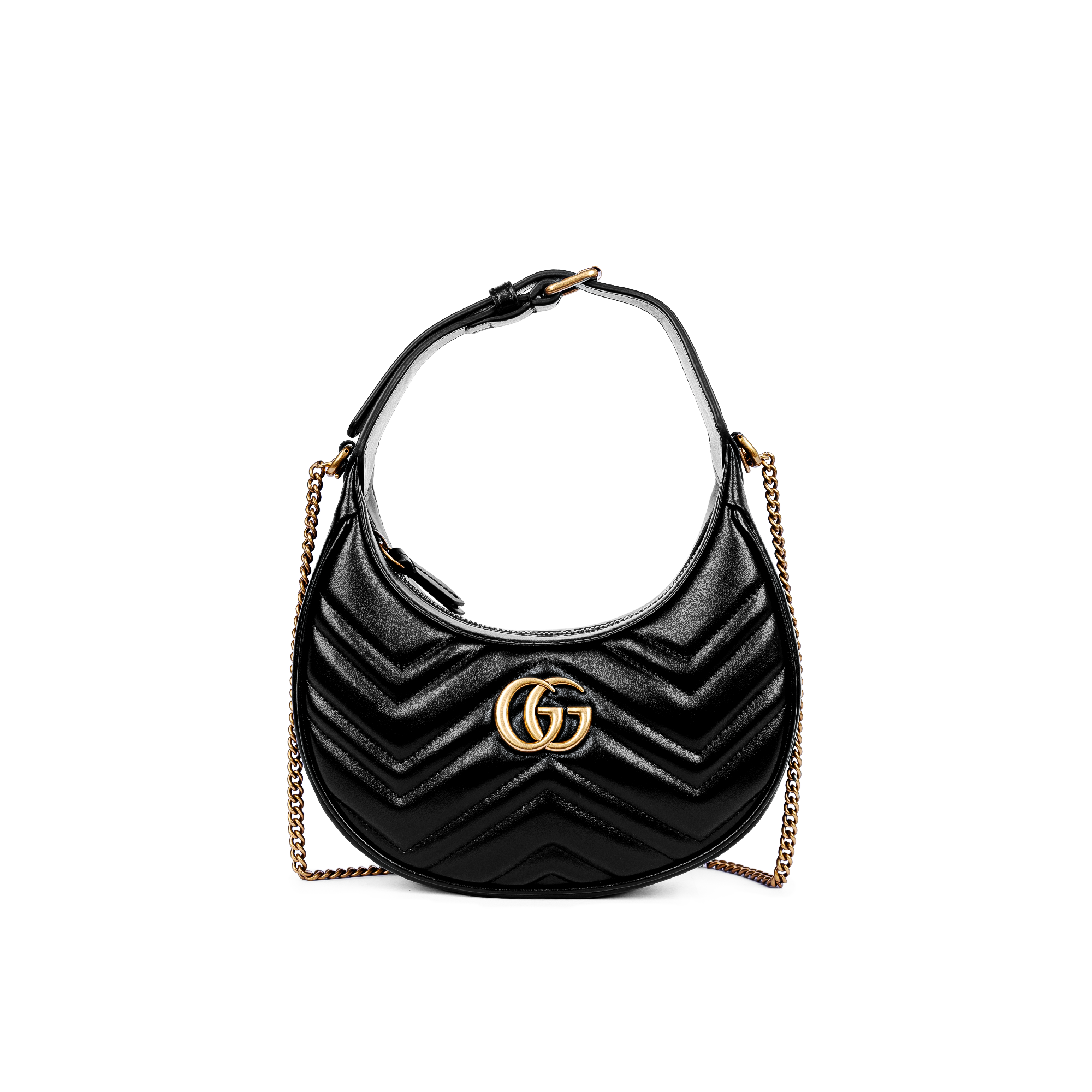 حقيبة غوتشي هاف مون ميني أسود