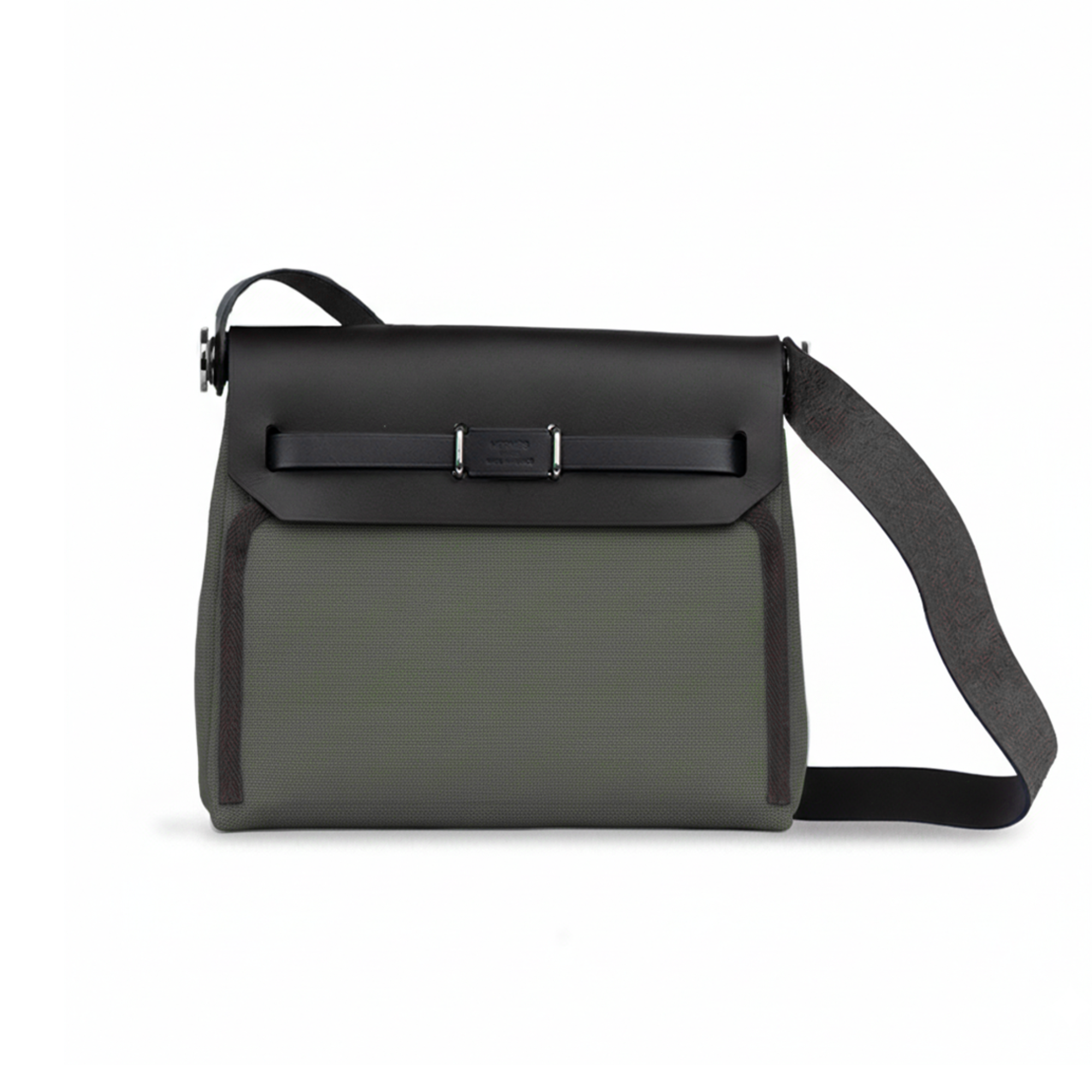 حقيبة هيرمس 20 هيرباج زيب أخضر/أسود