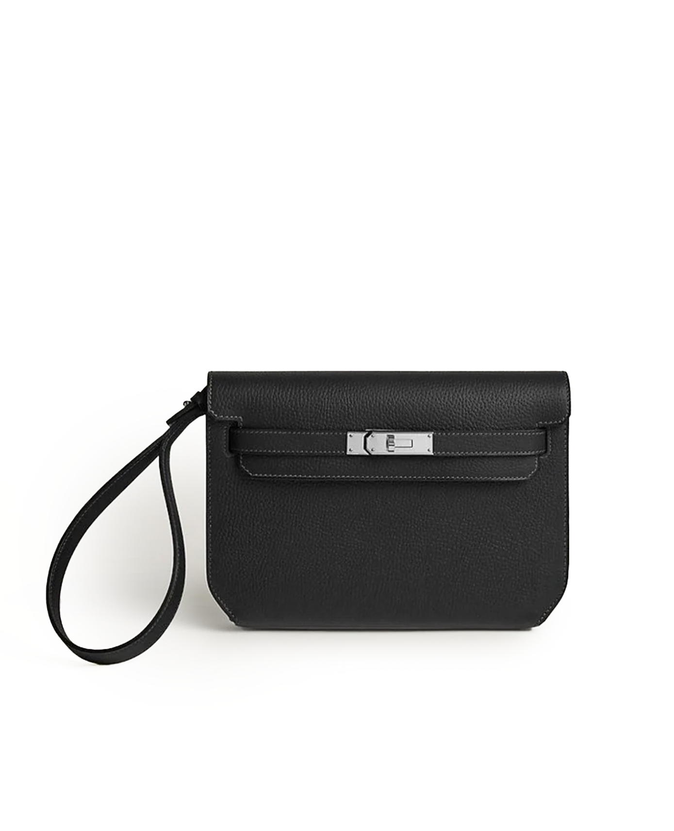 باوتش هيرمس كيلي 25 سوداء بإطارات فضية