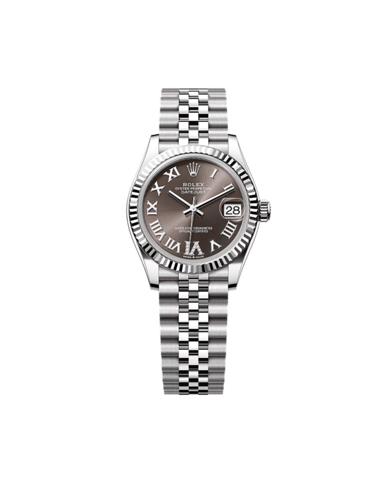 RLX Datejust 31 Oyster, 31 mm, Oystersteel and white gold Dark Grey Dial