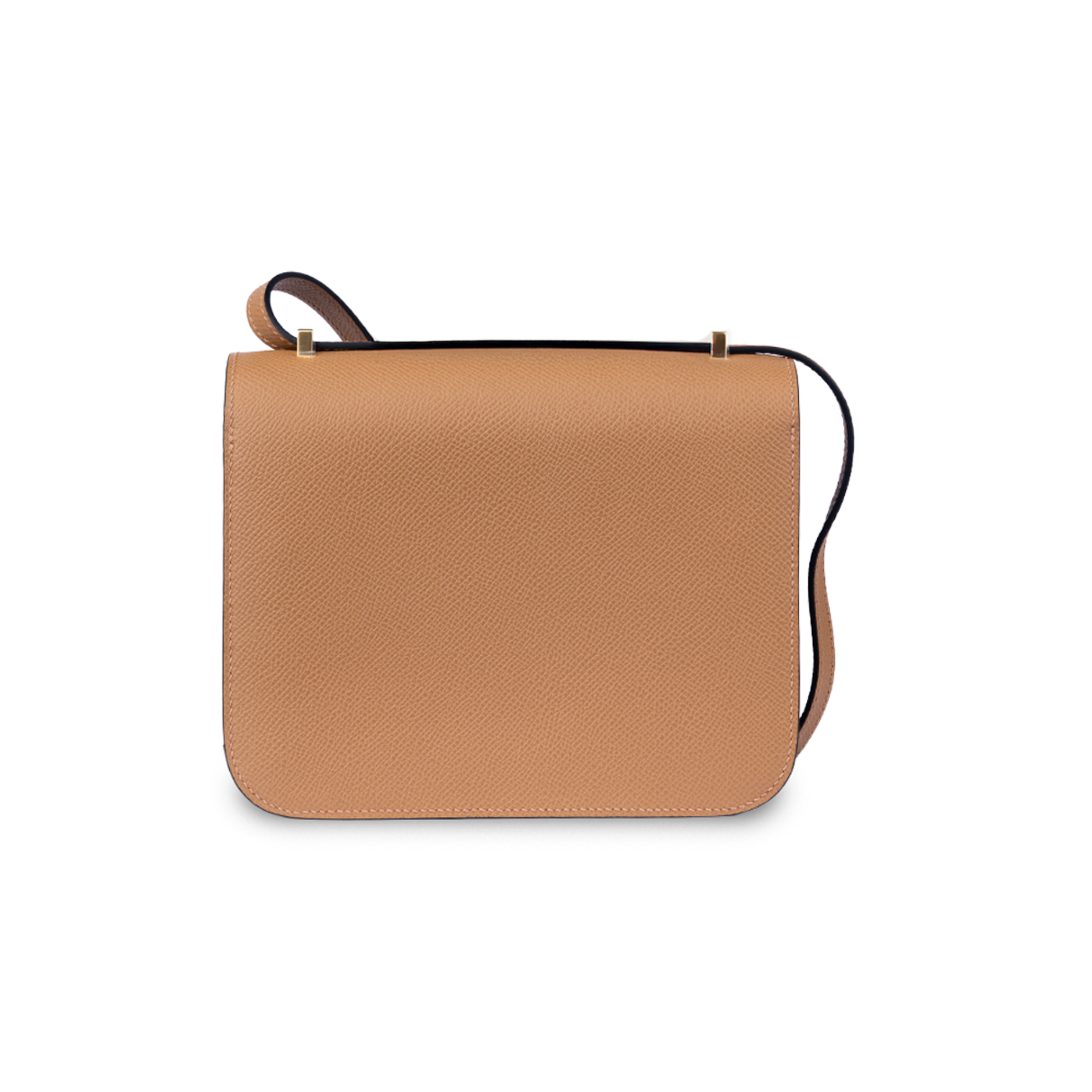 حقيبة هيرمس كونستانس 18 بني بإطارات ذهبية