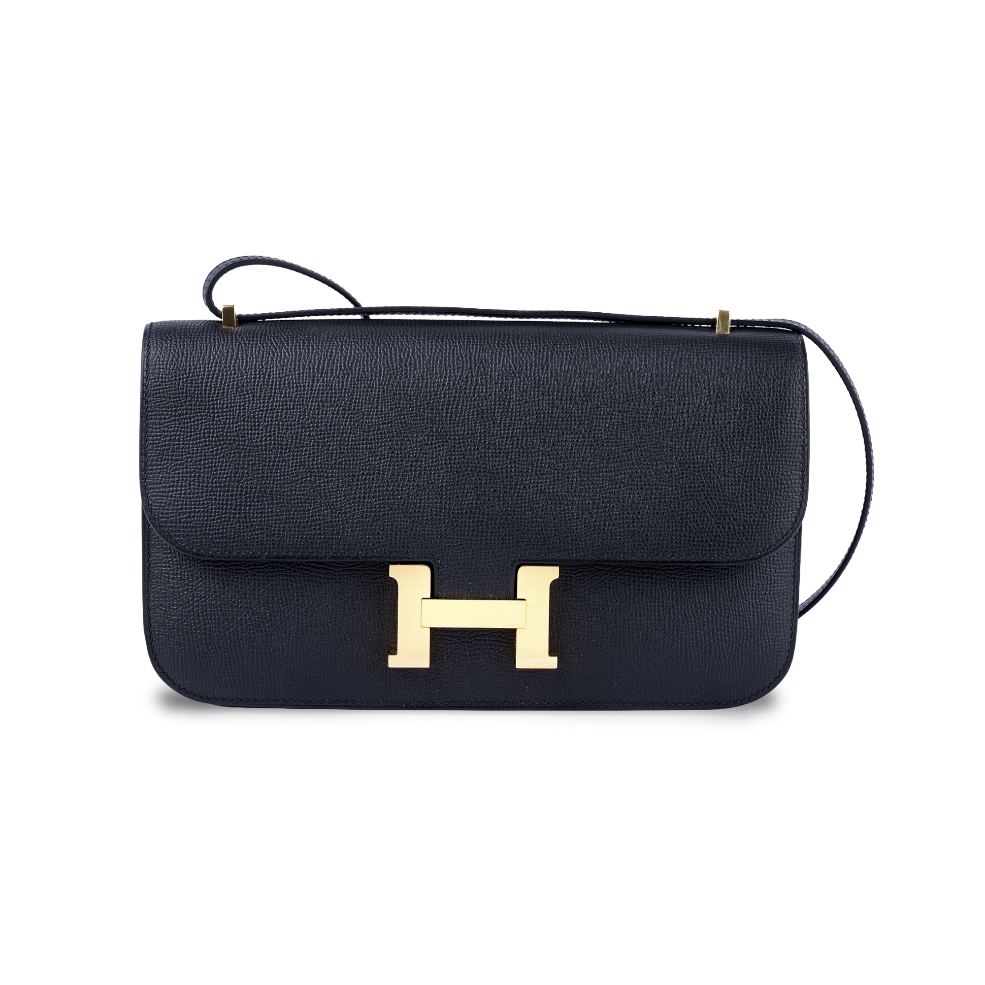 حقيبة هيرمس كونستانس إيلان أسود بإطارات ذهبية