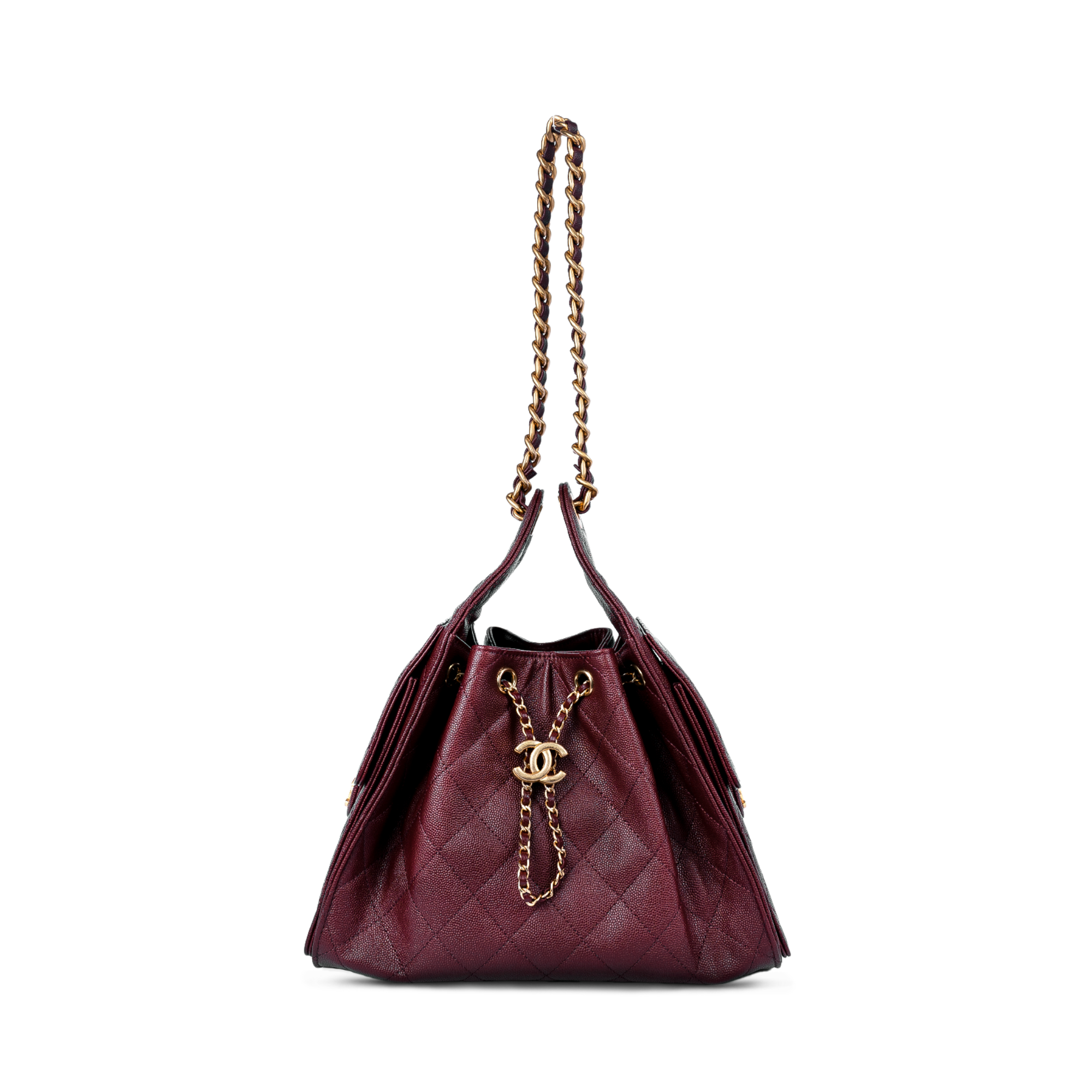 حقيبة شانيل 25 سمول عنابي