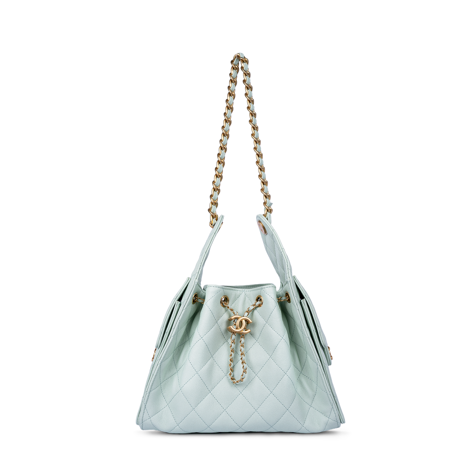 حقيبة شانيل 25 سمول خضراء فاتحة