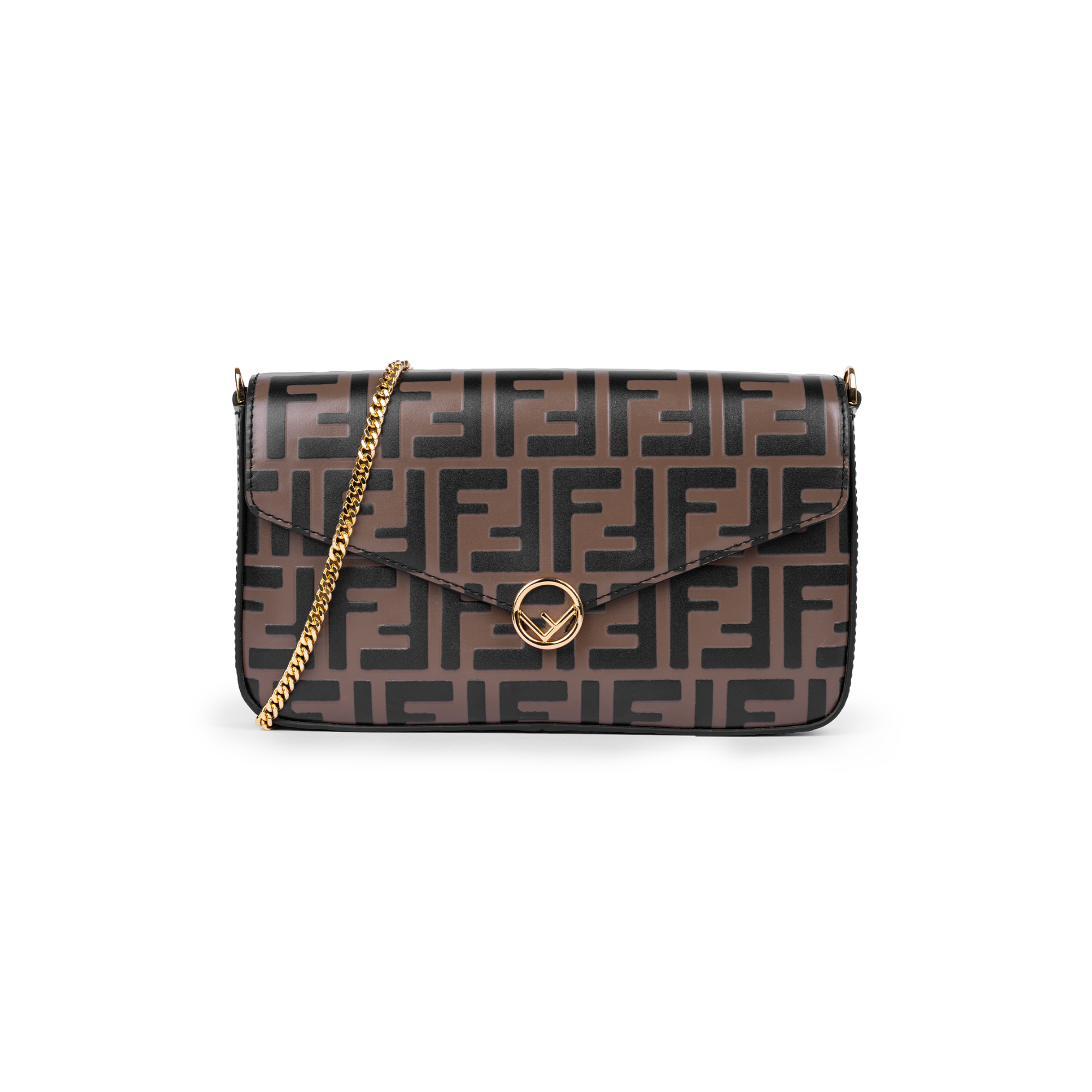 محفظة فندي كونتيننتال جلد بني