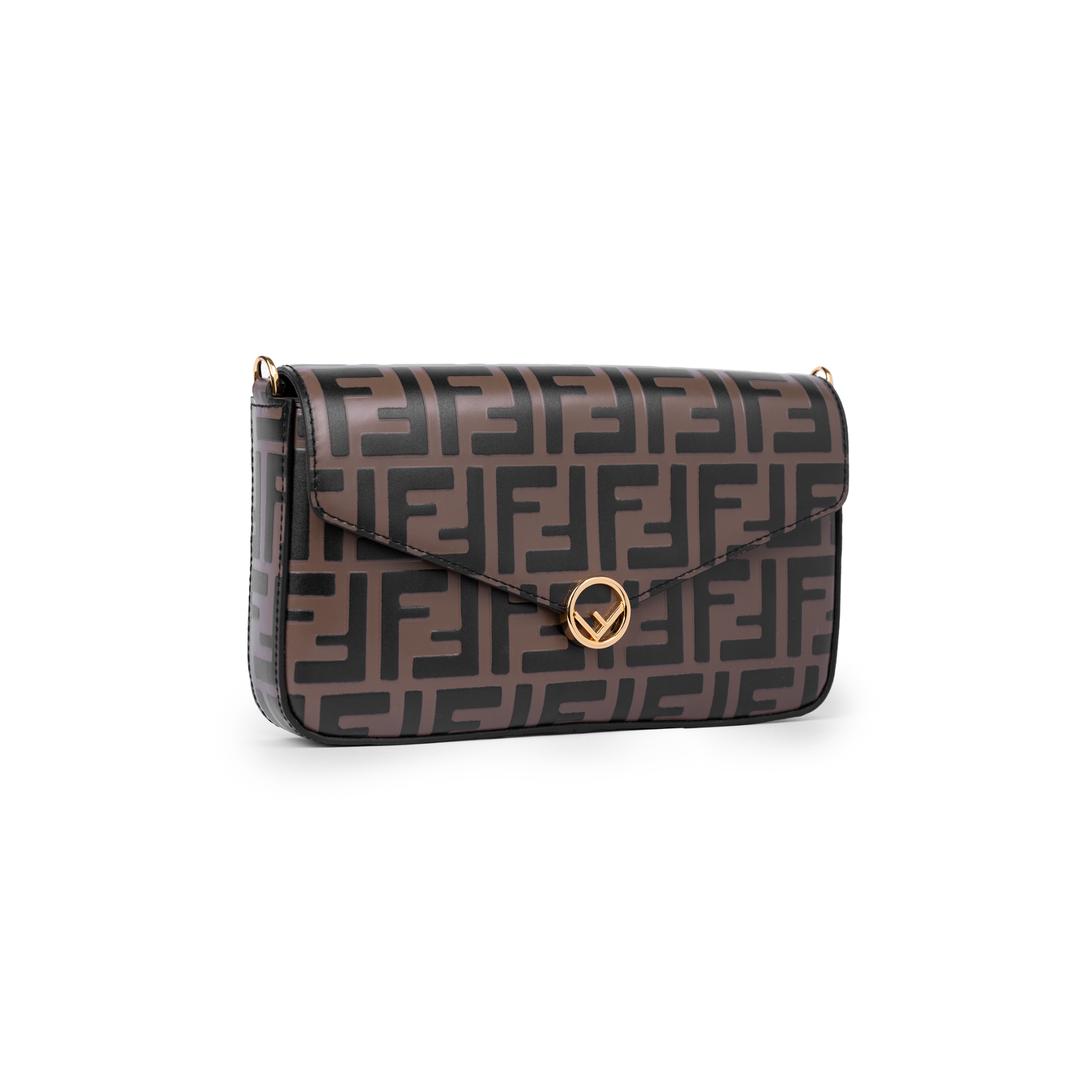 محفظة فندي كونتيننتال جلد بني