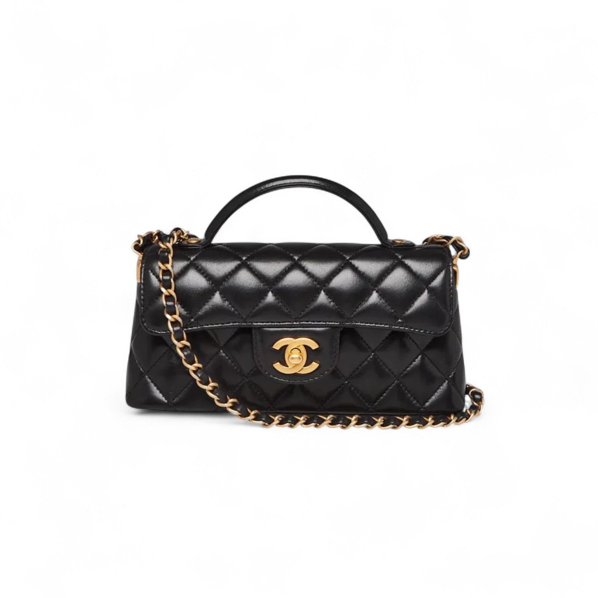 حقيبة شانيل ميني بمقبض علوي أسود