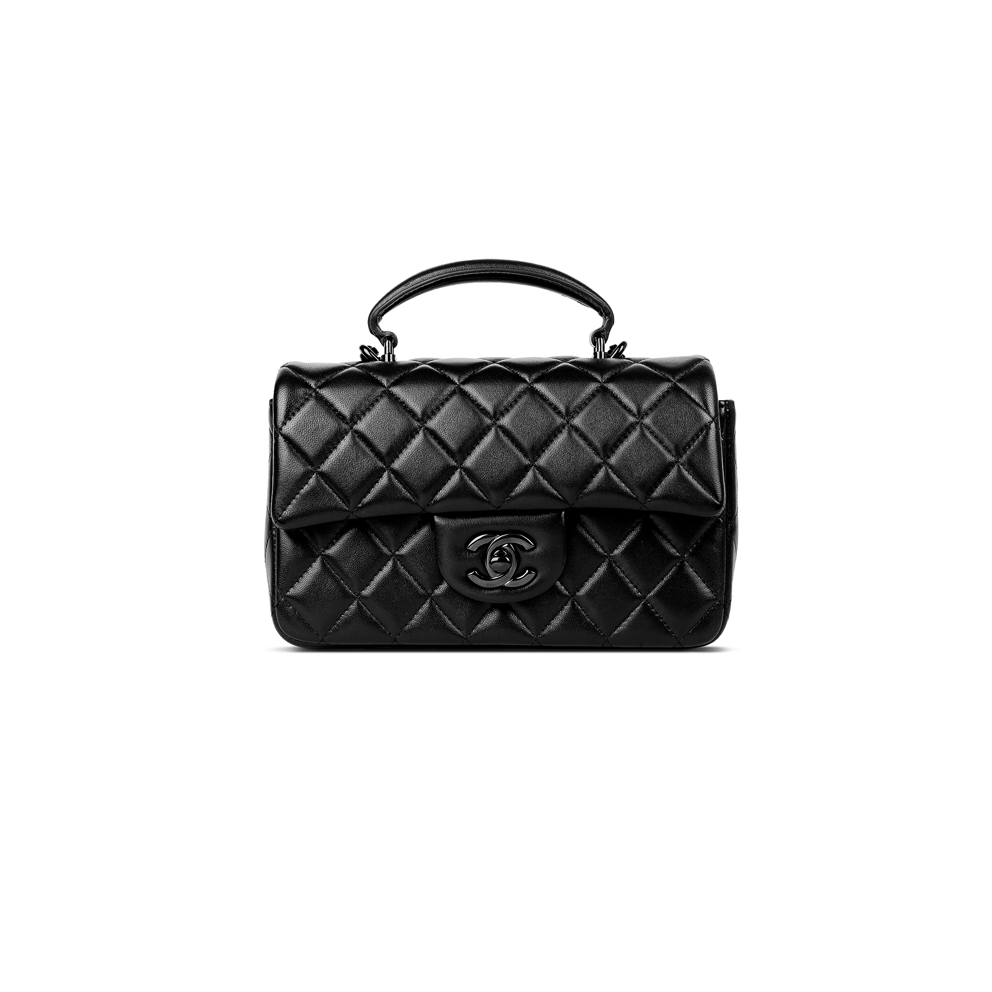 حقيبة شانيل ميني مستطيلة فلاب بمقبض علوي