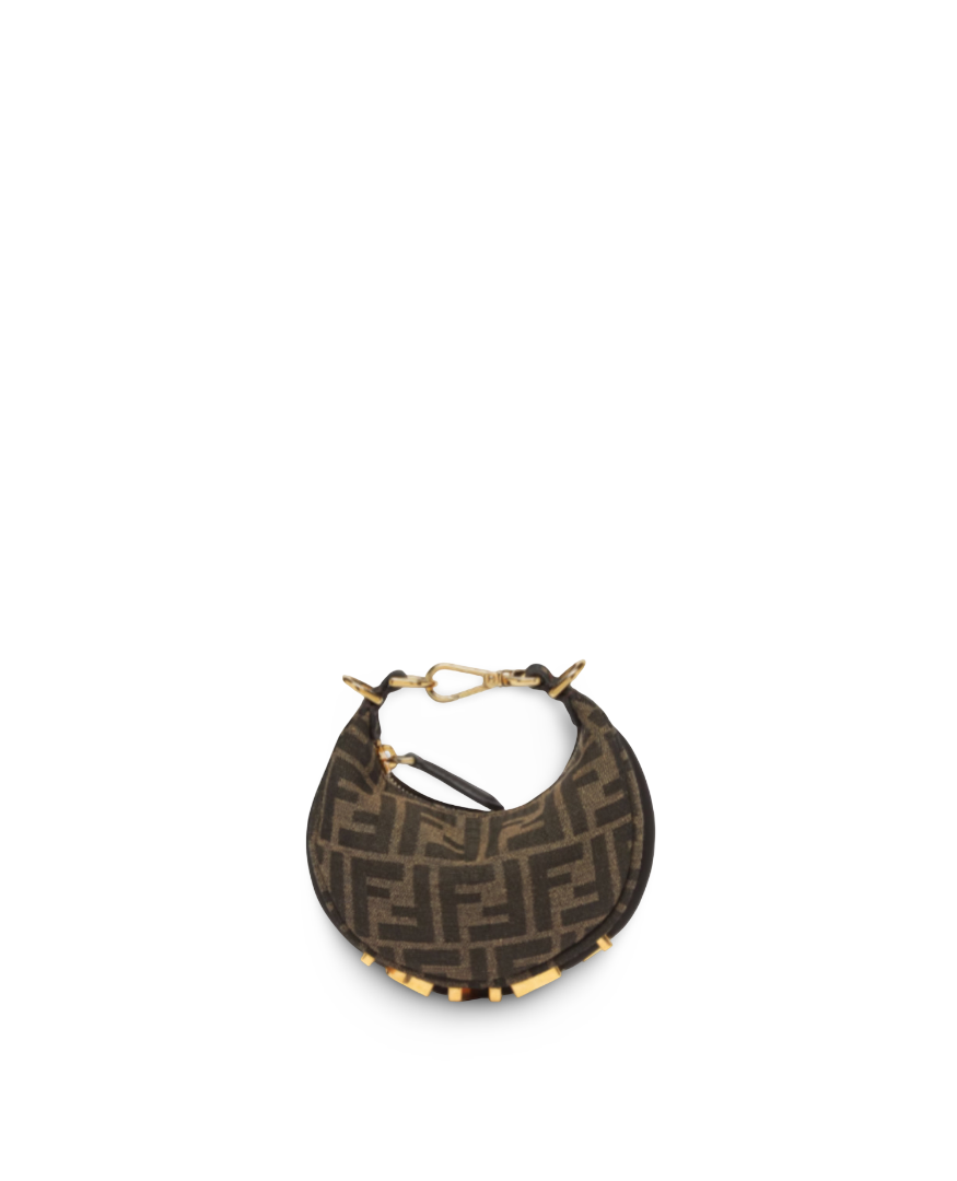 FND Nano FNDgraphy Brown Fabric Charm Bag