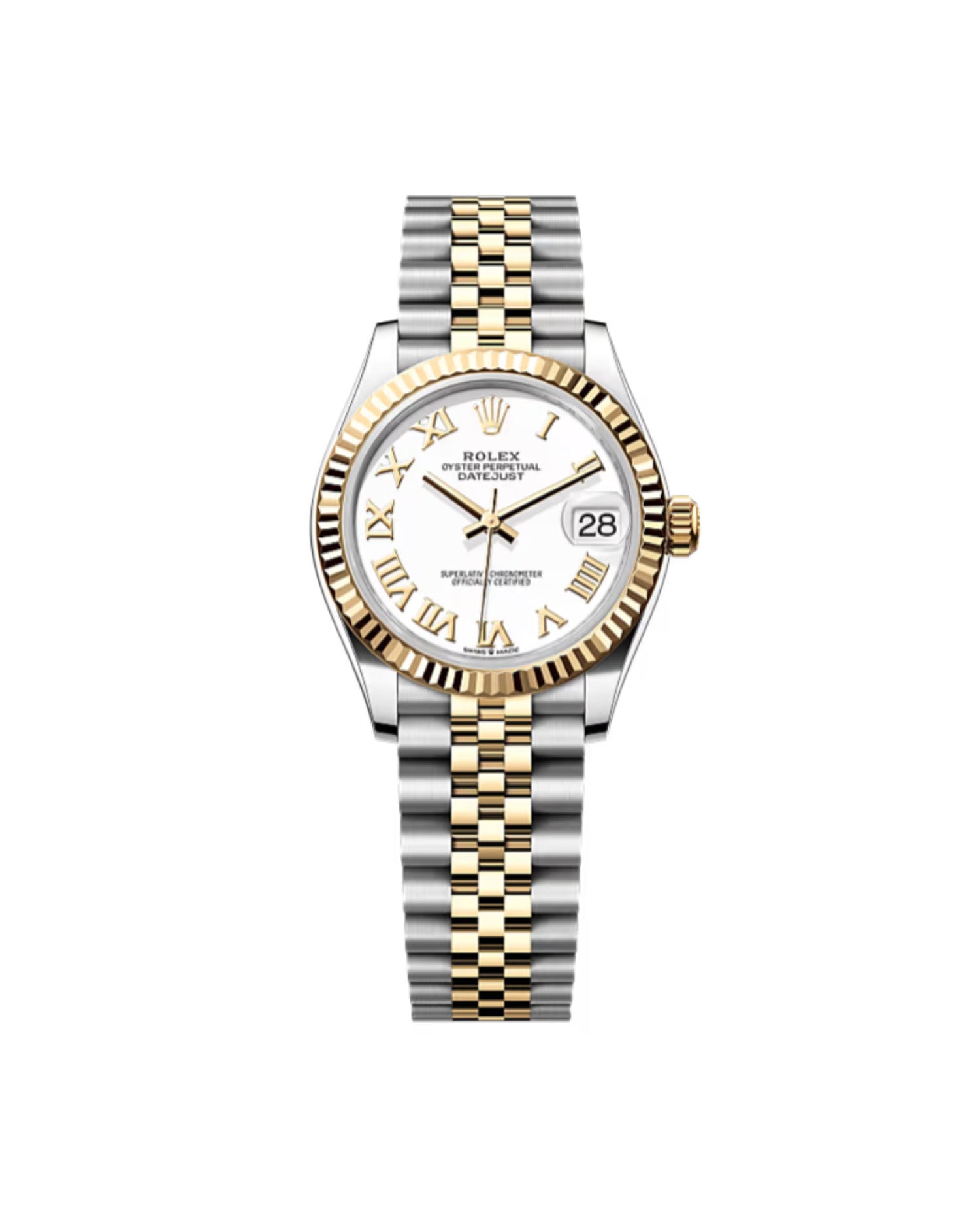 RLX Datejust 31 Oyster, 31 mm, Oystersteel and yellow gold, White Dial