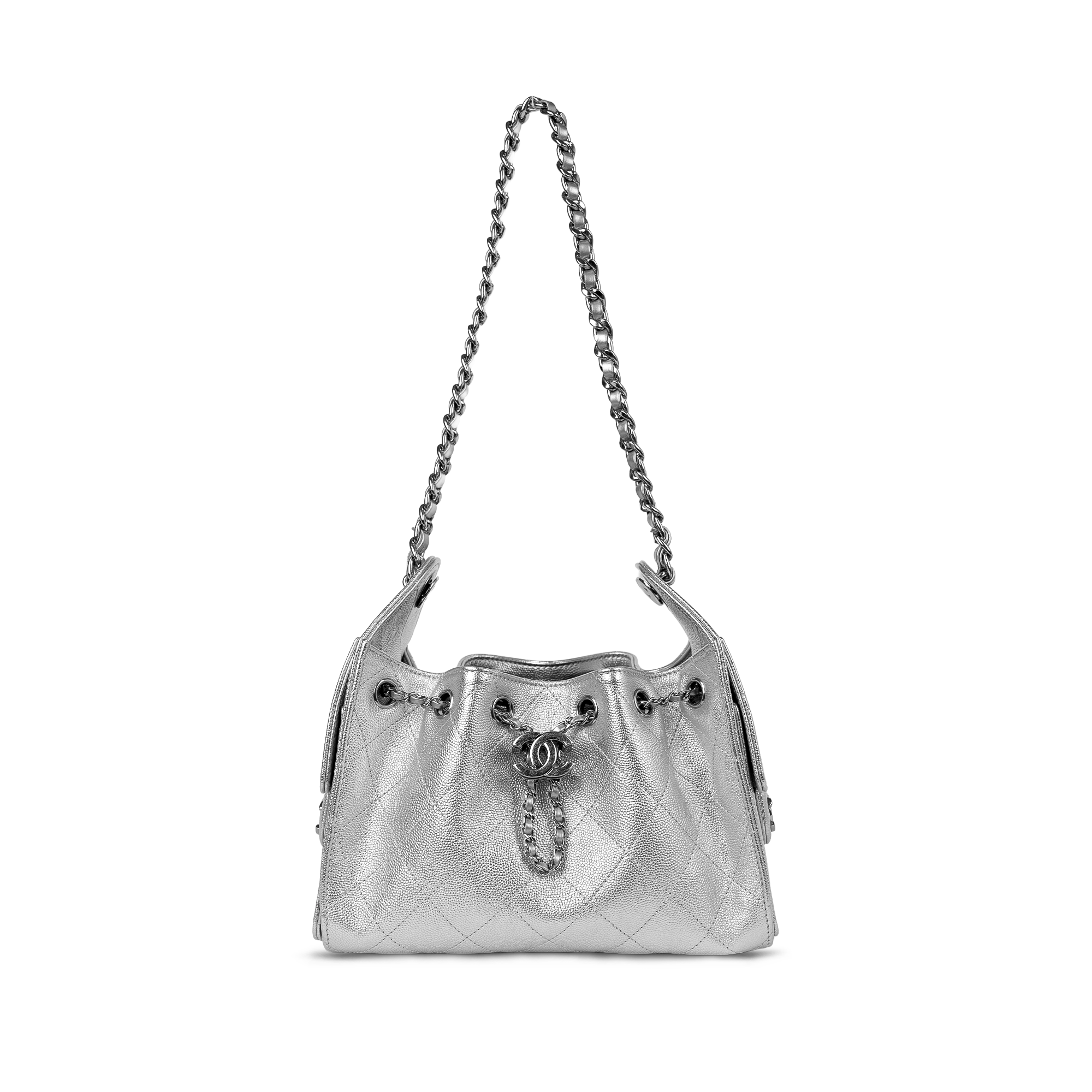 حقيبة شانيل 25 ميني فضية