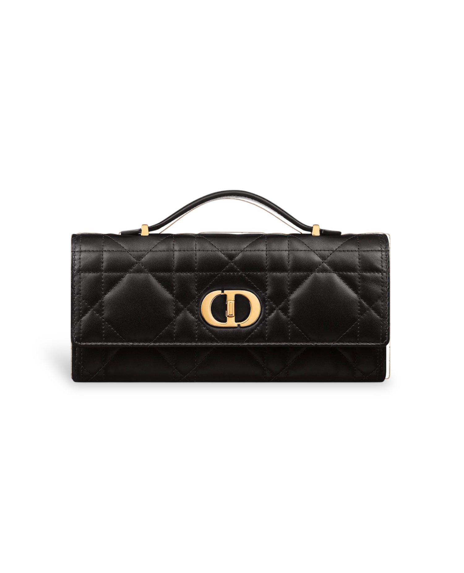 حقيبة ديور ميس كارو بمقبض علوي جلد أسود