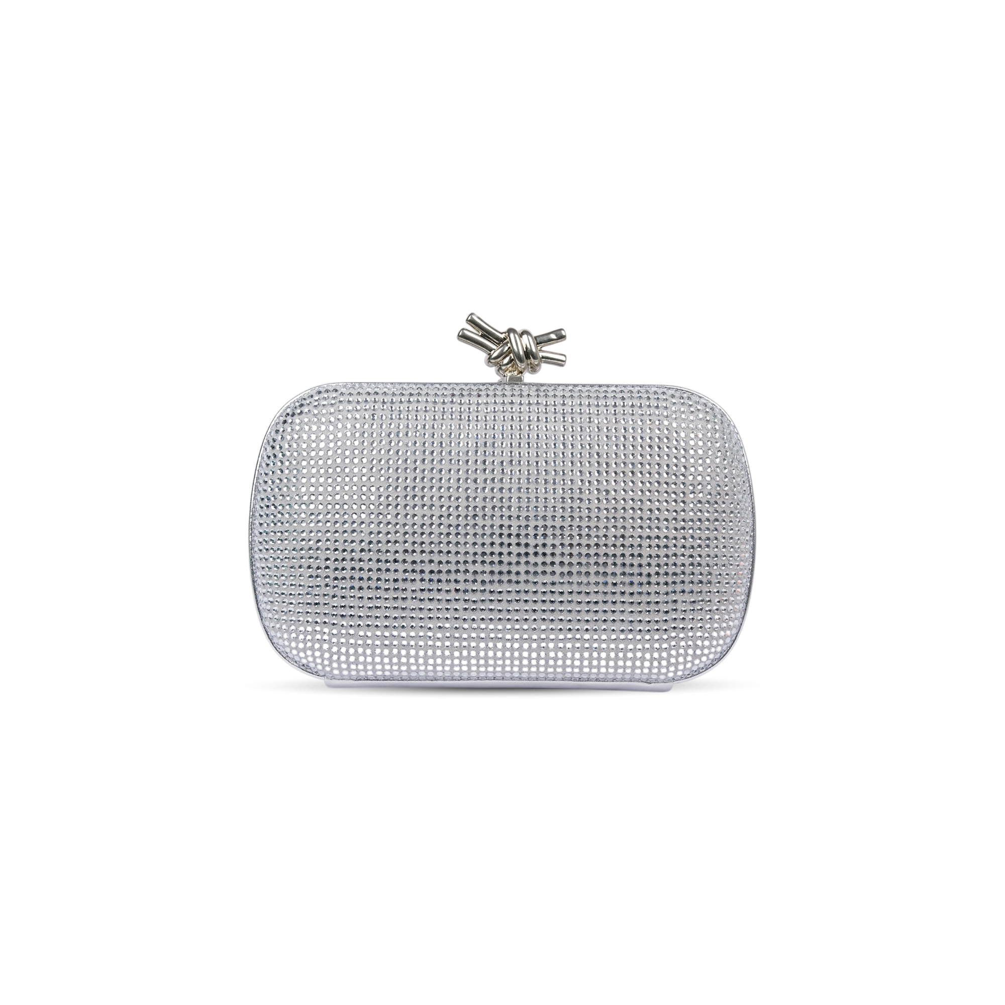 BVG Knot Clutch Crystal Silver