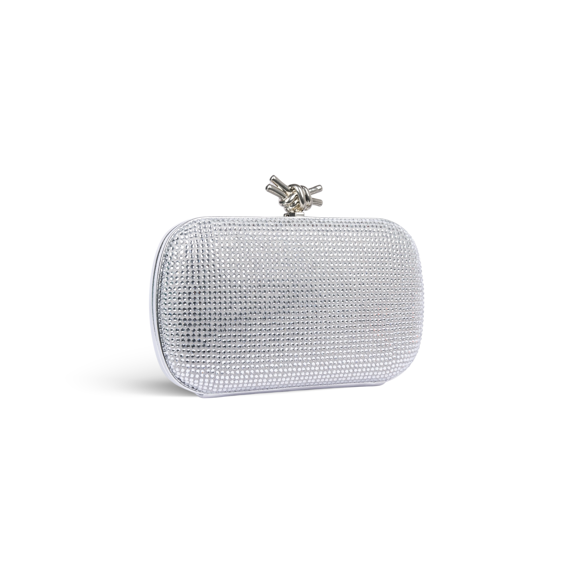 BVG Knot Clutch Crystal Silver