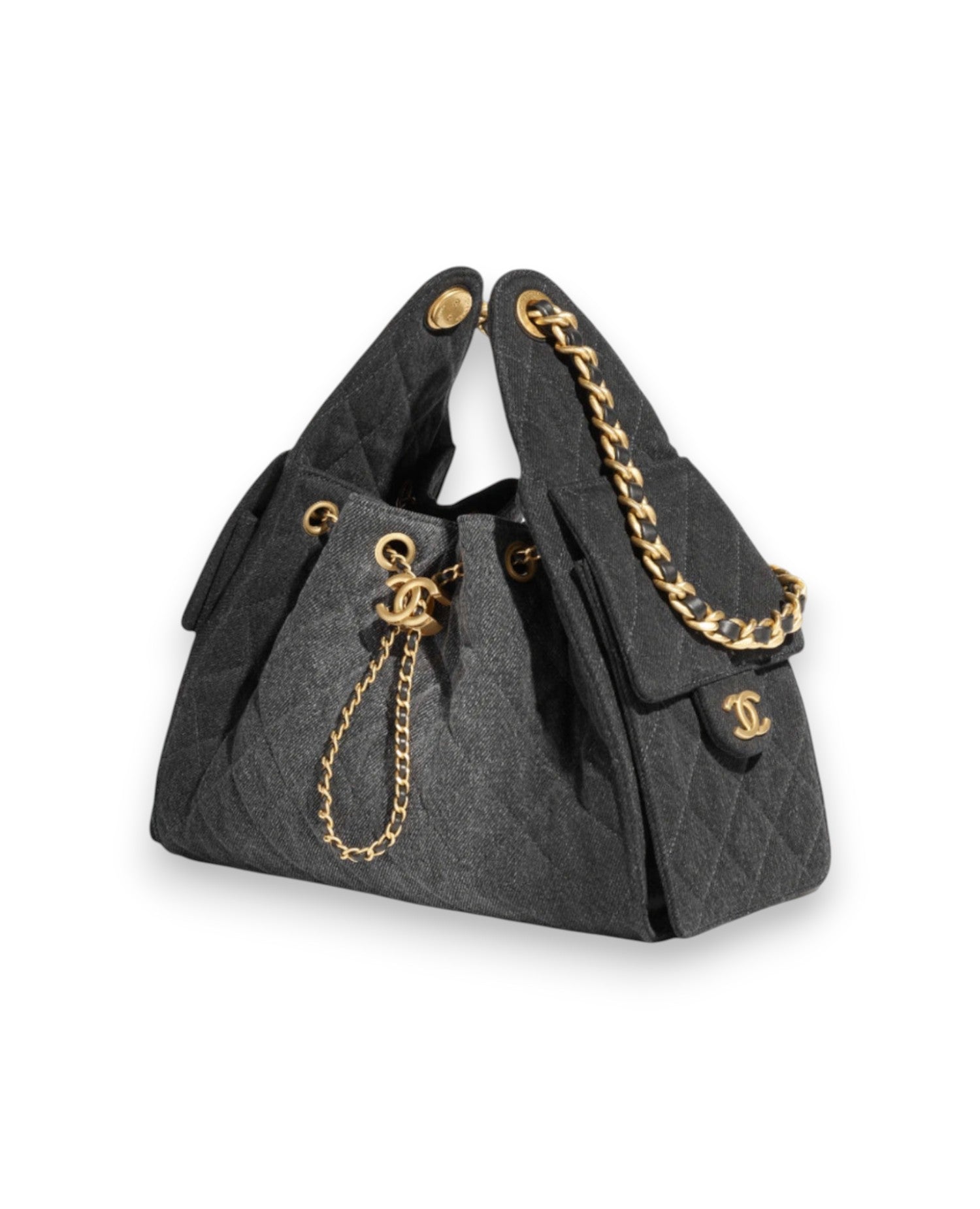 COCO 25 Small Handbag Black Washed Denim