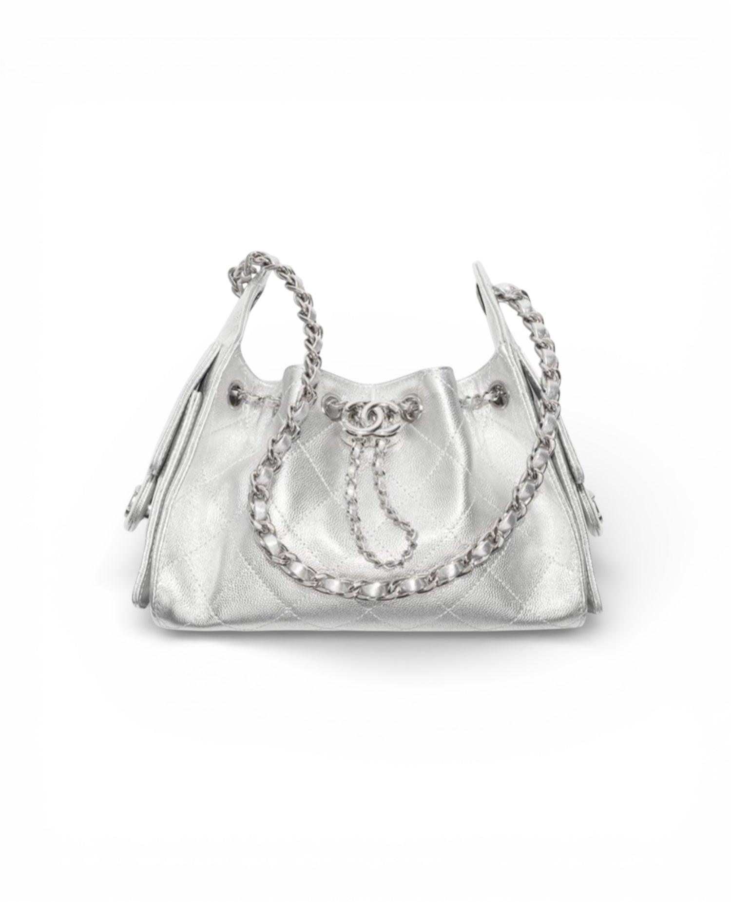 COCO 25 Mini Handbag Silver-Tone Metal Silvery