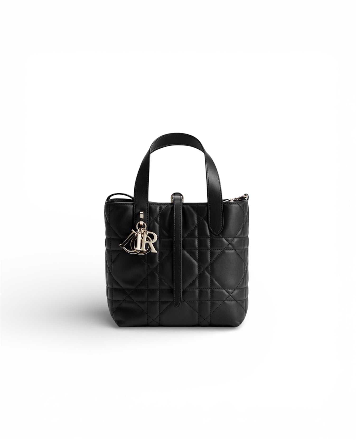 DR Small Dior Toujours Vertical Tote Bag Black