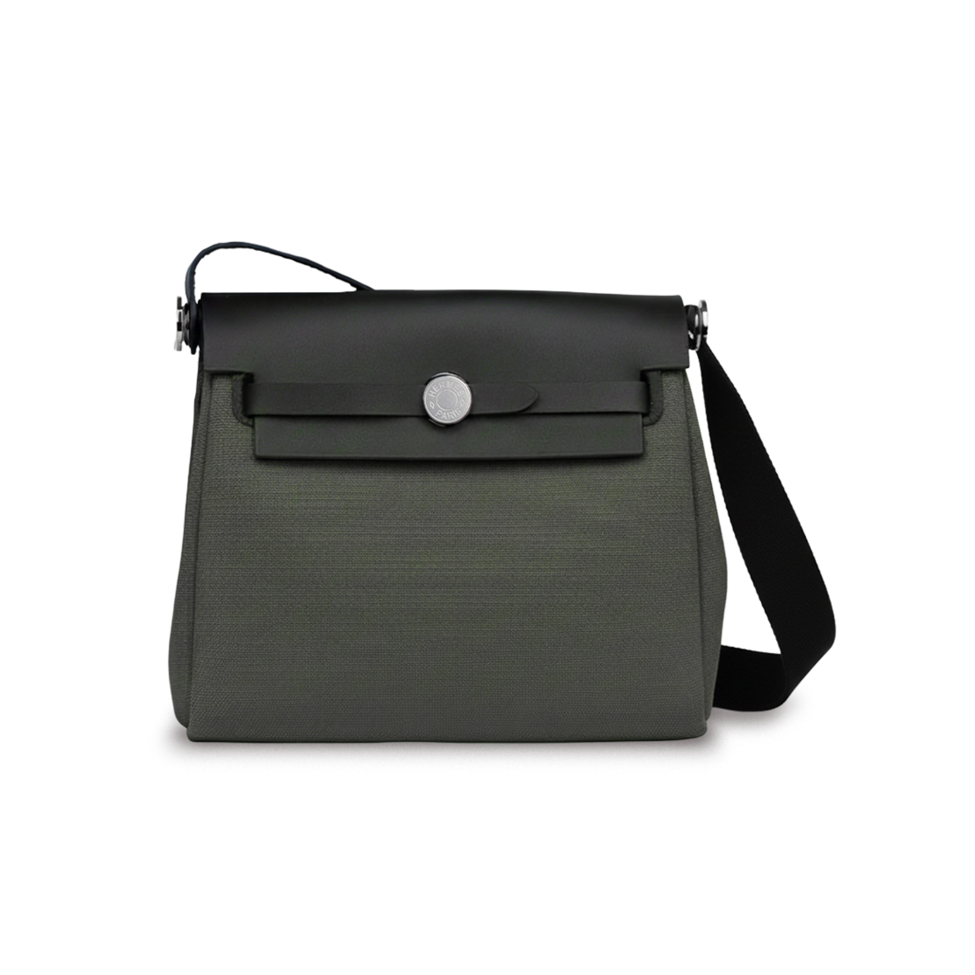 حقيبة هيرمس 20 هيرباج زيب أخضر/أسود