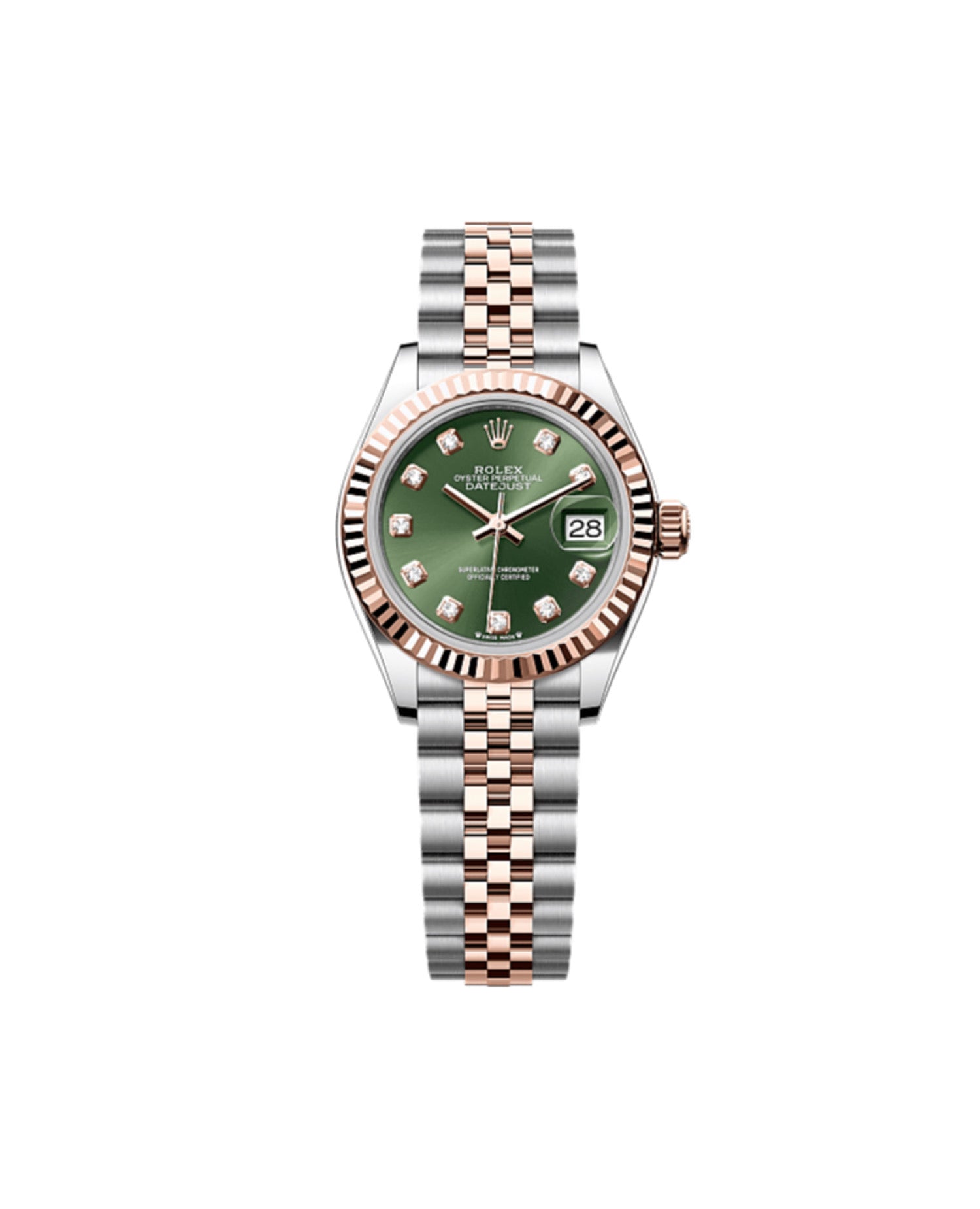 RLX Lady-Datejust Oyster, 28 mm, Oystersteel and Everose gold
