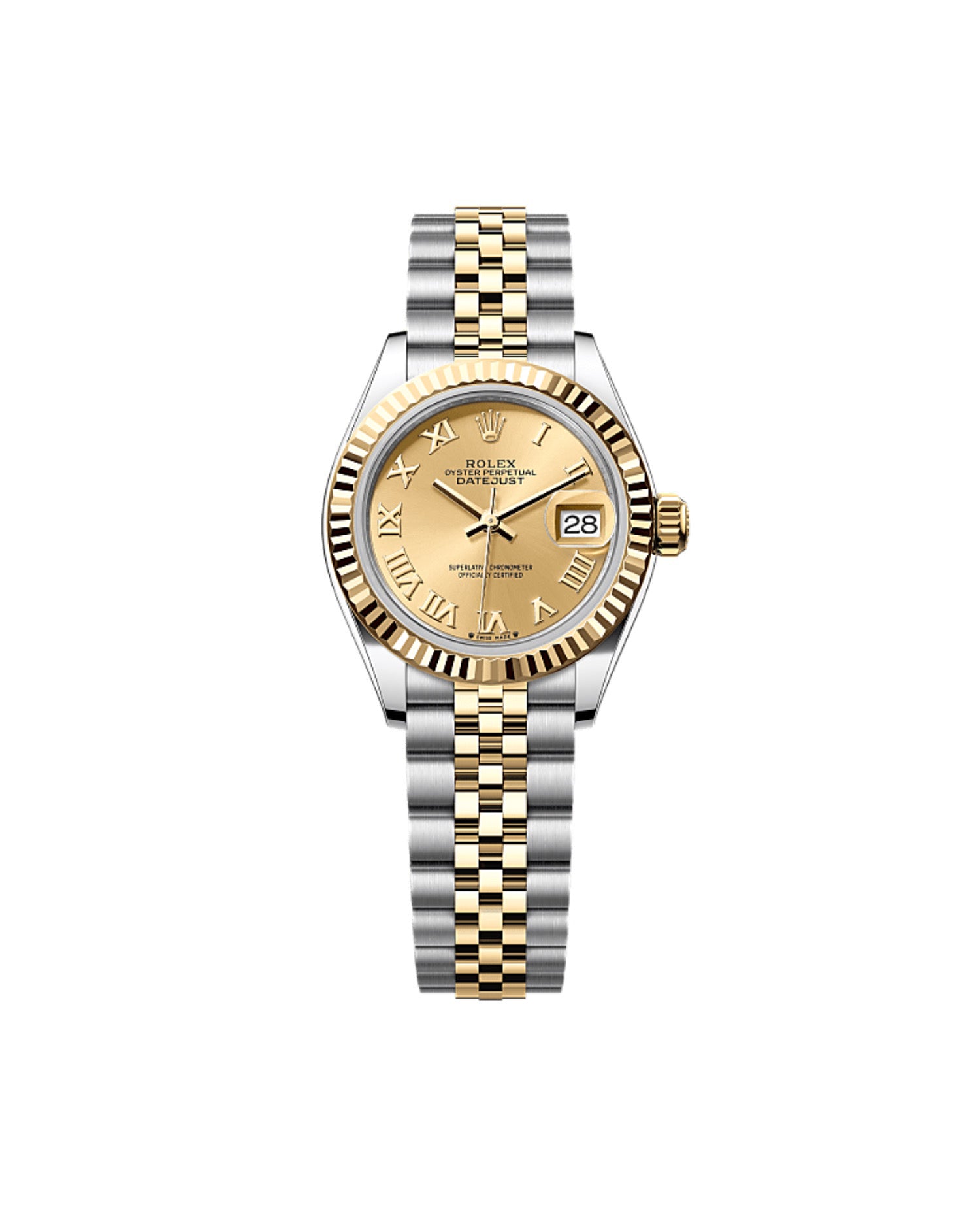 RLX Lady-Datejust Oyster, 28 mm, Oystersteel and yellow gold