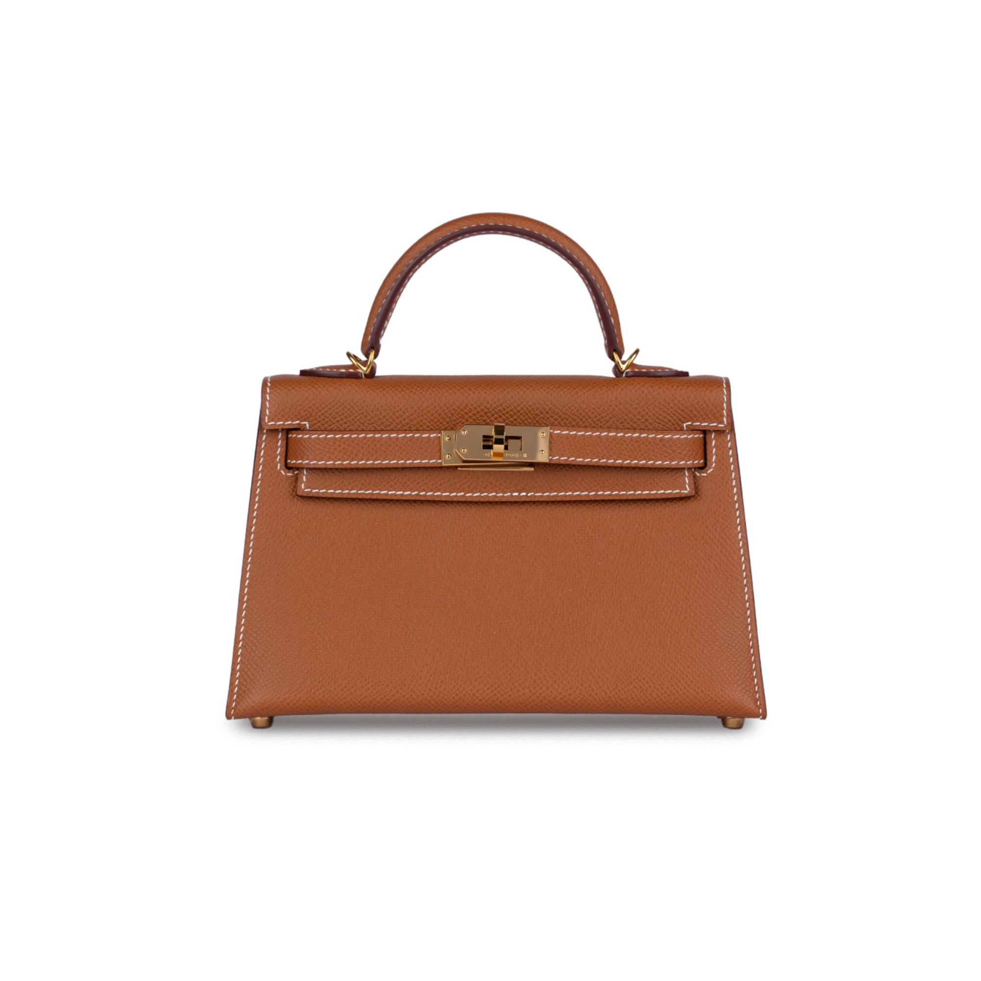 حقيبة هيرمس كيلي ميني ابسوم ذهبية