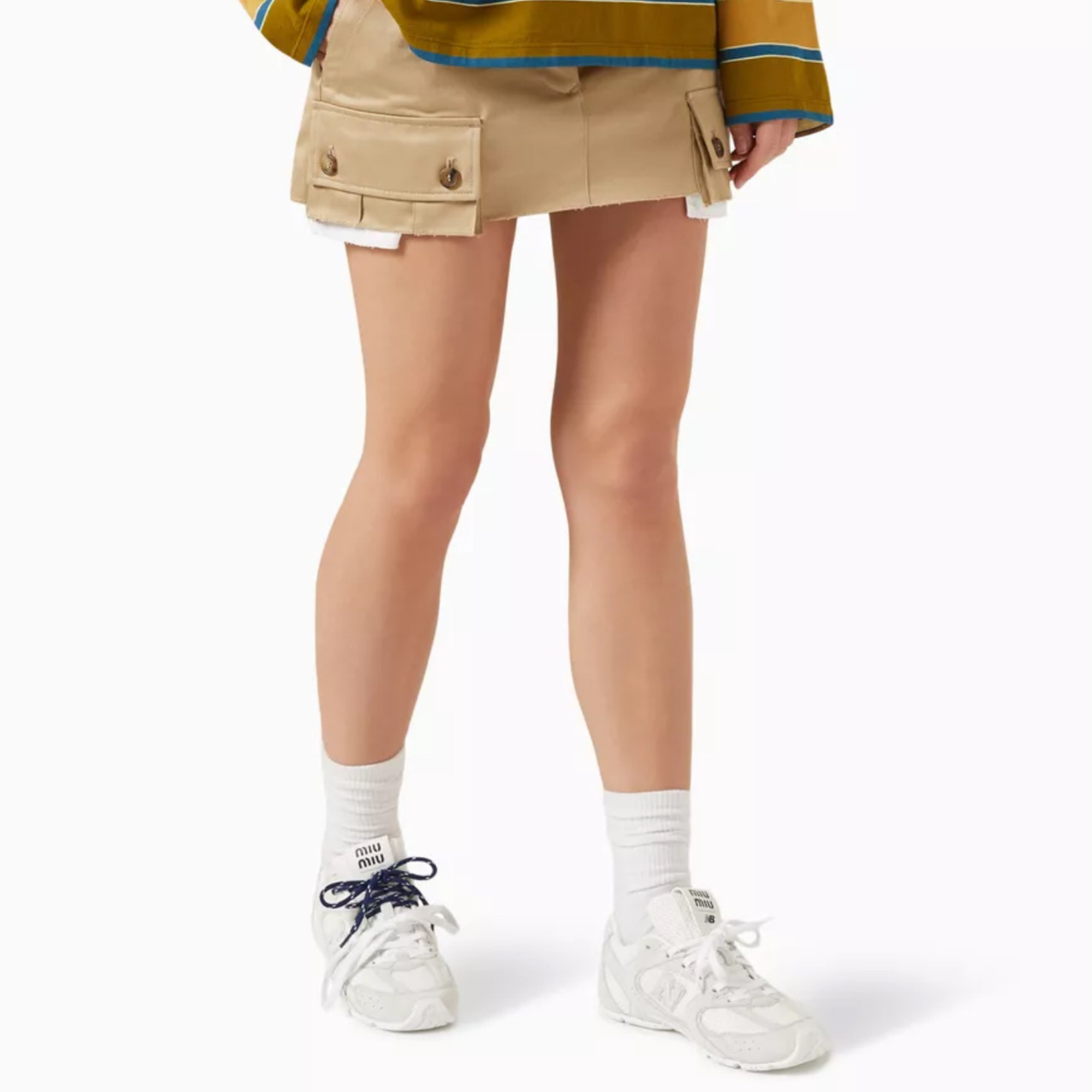 سنيكر نيو بالانس × ميو ميو 530 SL سويدي أبيض